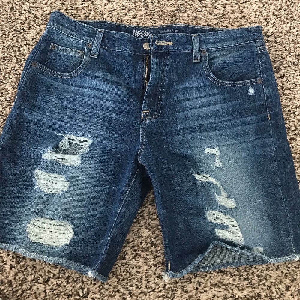 Distressed Mossimo Jean Shorts